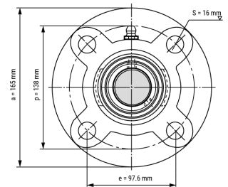 SFC210 50mm Stainless Flange Block Bearing
