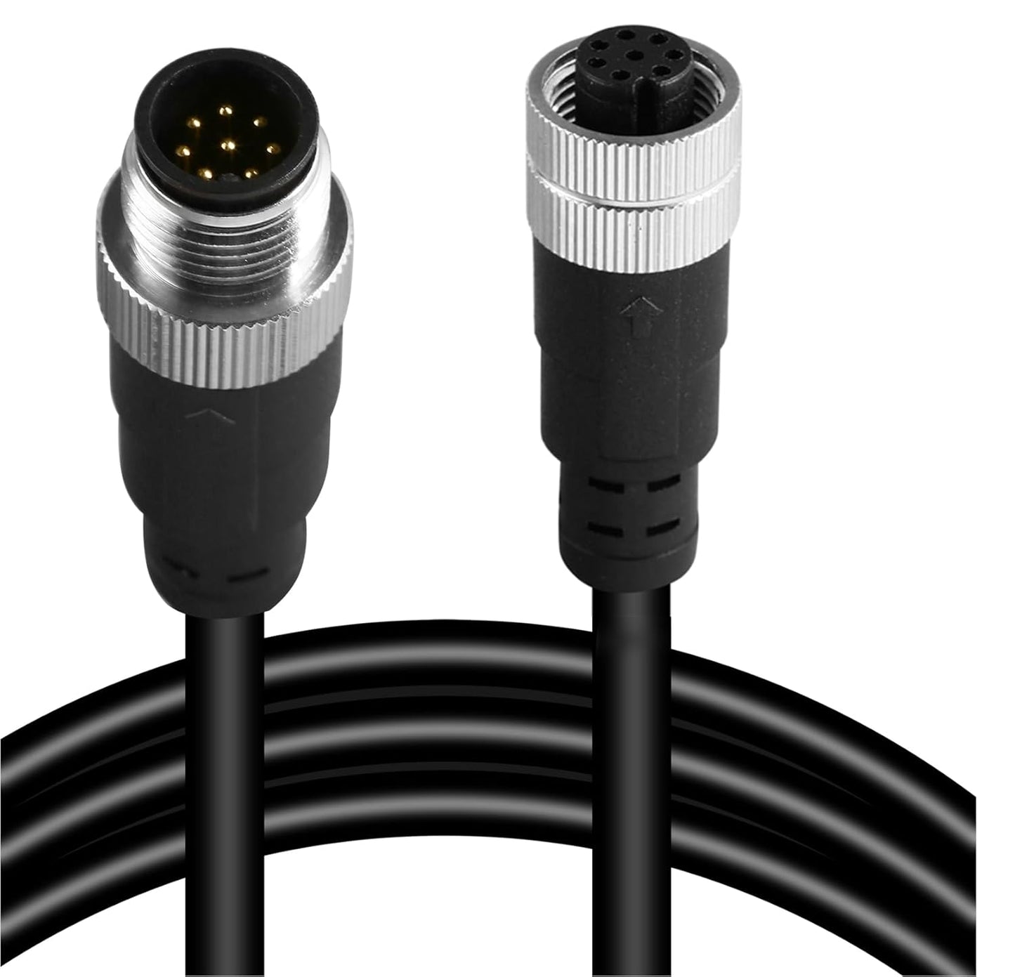 Solacrion® M12 8-Pin A code Male to Female Connector Cable –