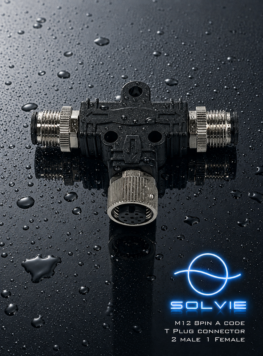 Solacrion® T M12 8pin 2M/1F connector