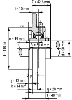 SFC210 50mm Stainless Flange Block Bearing