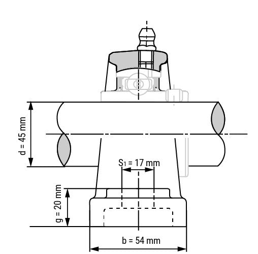 SP209-45 Stainless Pillow Block Bearing